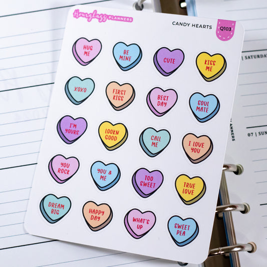 Candy Hearts Stickers