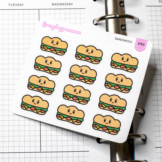 Cute Sandwich Planner Sticker Sheet