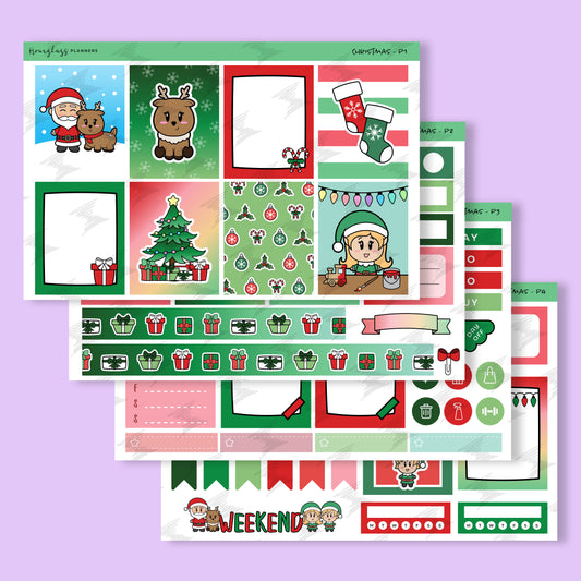 Christmas Weekly Vertical Sticker Kit