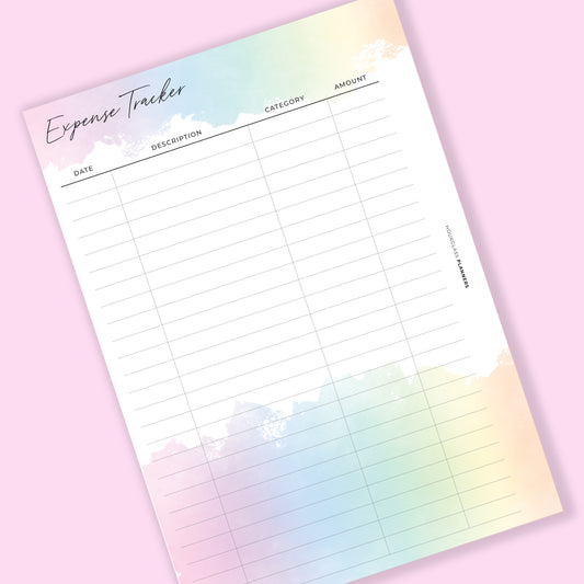 Rainbow Printed: Expense Tracker