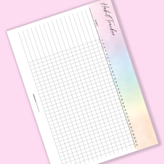 Rainbow Printed: Habit Tracker